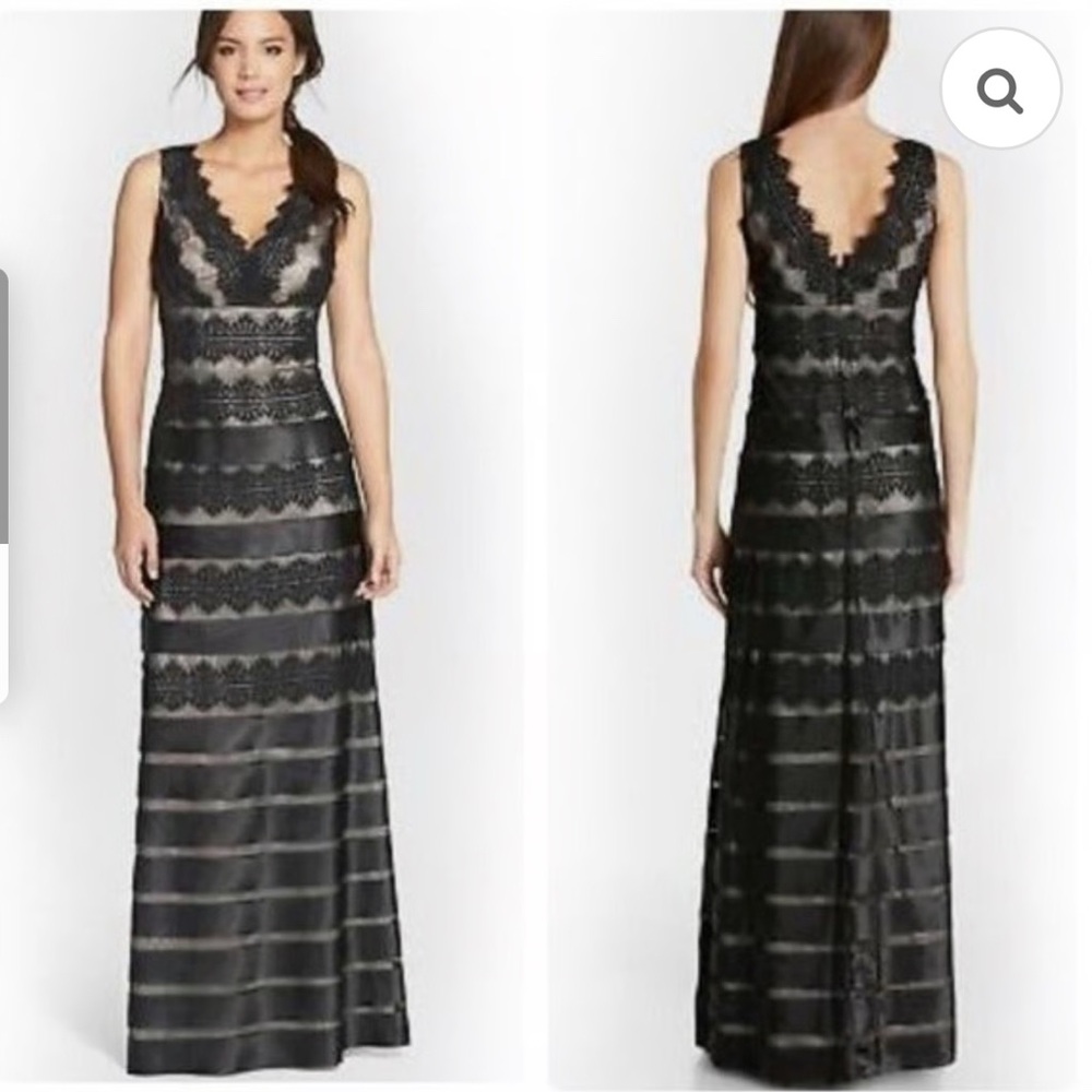 Elegant Black Lace Evening Gown